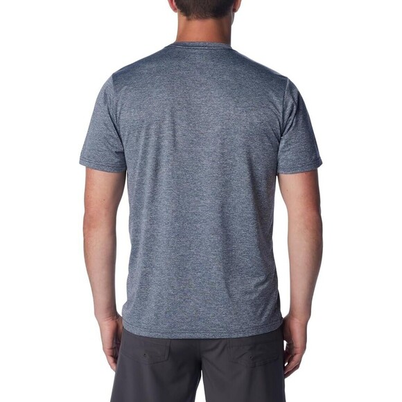 Columbia Men's Hike Moisture-Wicking Crew Neck T-shirt Navy Blue Heather XXL - Picture 4 of 4
